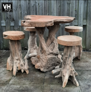 Teak bartafel set